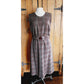 Vintage 70s Plaid Dress Pendleton Sleeveless Belted Brown Tartan