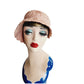 Vintage Pink Cloche Hat Beaded Wool 60s Does 20s Style Neco