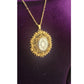 Vintage 1960s Florenza Necklace Locket Pendant Gold Baroque Style