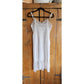 Vintage 50s White Slip Spaghetti Strap Seersucker Cotton + Lace