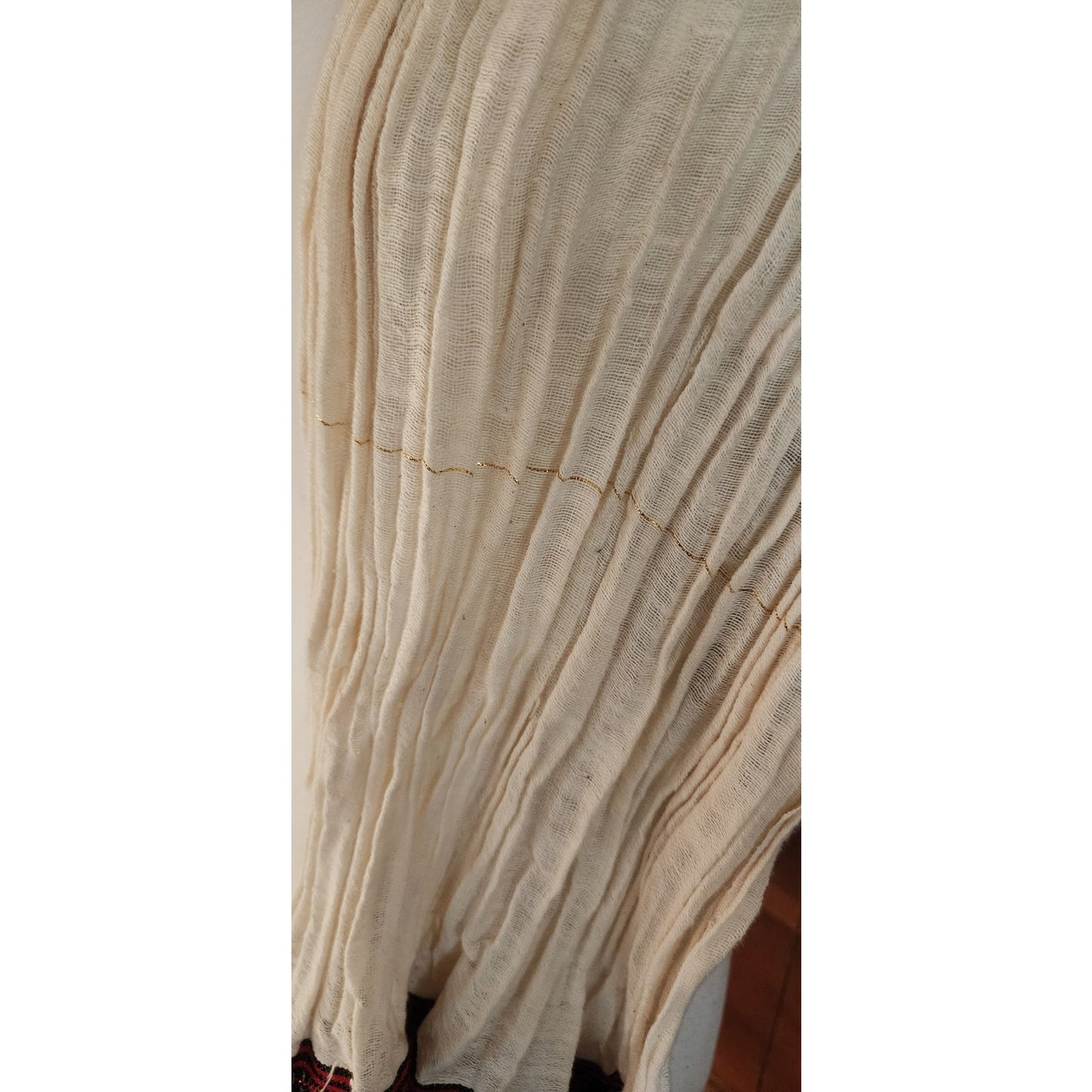 Vintage Handmade Ethiopian Eritrean Habesha Dress + Scarf Traditional Folk Ethnic Costume