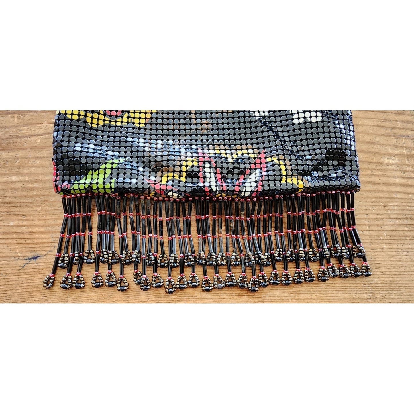 Vintage 20s Style Whiting Davis Art Nouveau Bag Flapper Purse Mesh Floral