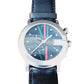 Vintage Gucci Mens Watch 101M Chrono Black Leather Strap