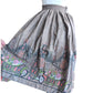 50s Rockabilly Skirt Novelty Cotton Print Circus Folk by Betty Sue