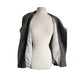 2010 Armani Collezioni Blazer Gray Microgrid Wool High Collar / L