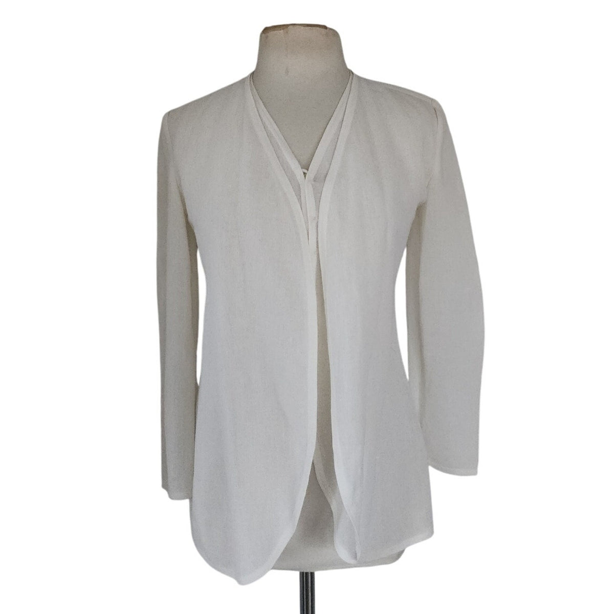 Vintage 90s GIORGIO ARMANI BLACK LABEL Jacket White Linen Blazer / Medium