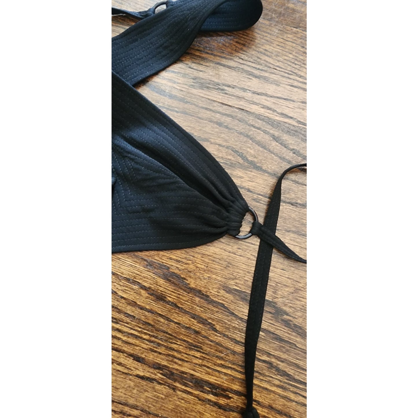 Vintage 1980s Jean Muir Belt Black Fabric Sash Wrap Tie Asymmetrical