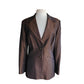 Vintage 1990s ESCADA Blazer Brown Bronze Metallic Jacket / Large