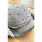 Vintage 50s Beaded Hat Gray Wool Hat  Rolled Brim