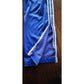 Vintage 1970s ADIDAS Track Suit Blue w/White Stripe Jacket + Pants / Medium
