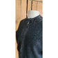 Vintage 50s Beaded Cardigan Black Angora Wool