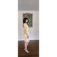 Vintage Y2K Emilio Pucci  Dress Short Sleeved Silkprint  Yellow Gray NWT