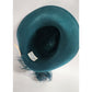 Vintage 1970s Teal Blue Wool Hat w/Large Feather by Gotham NWT