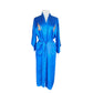 Vintage Chinese Dragon Robe Embroidered Blue Silk Esme