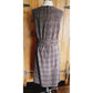 Vintage 70s Plaid Dress Pendleton Sleeveless Belted Brown Tartan