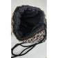 Vintage Beaded Evening Bag Black Silk Drawstring Crossbody Purse