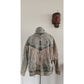 Vintage 80s Rock Creek Trading Co Acid Wash Denim Jacket PLUS SIZE Leather Fringe, Western Style