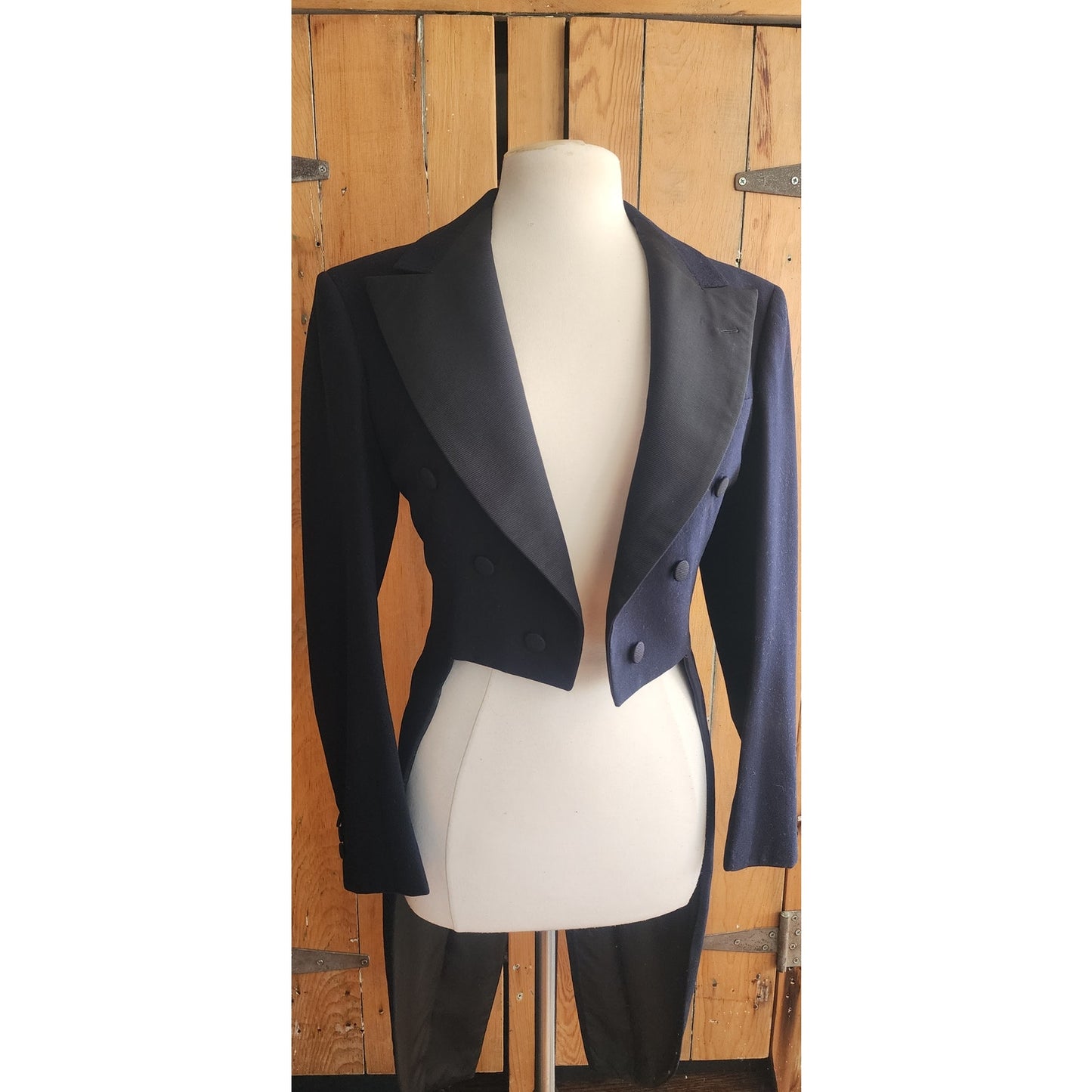 Vintage 30s Mens Tuxedo Tailcoat Black Evening Jacket