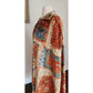 Vintage 1960s Velvet Cape Printed Tapestry Cloak Patchwork Carpet Design
