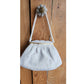 Vintage 50s Evening Bag White Beads Walborg