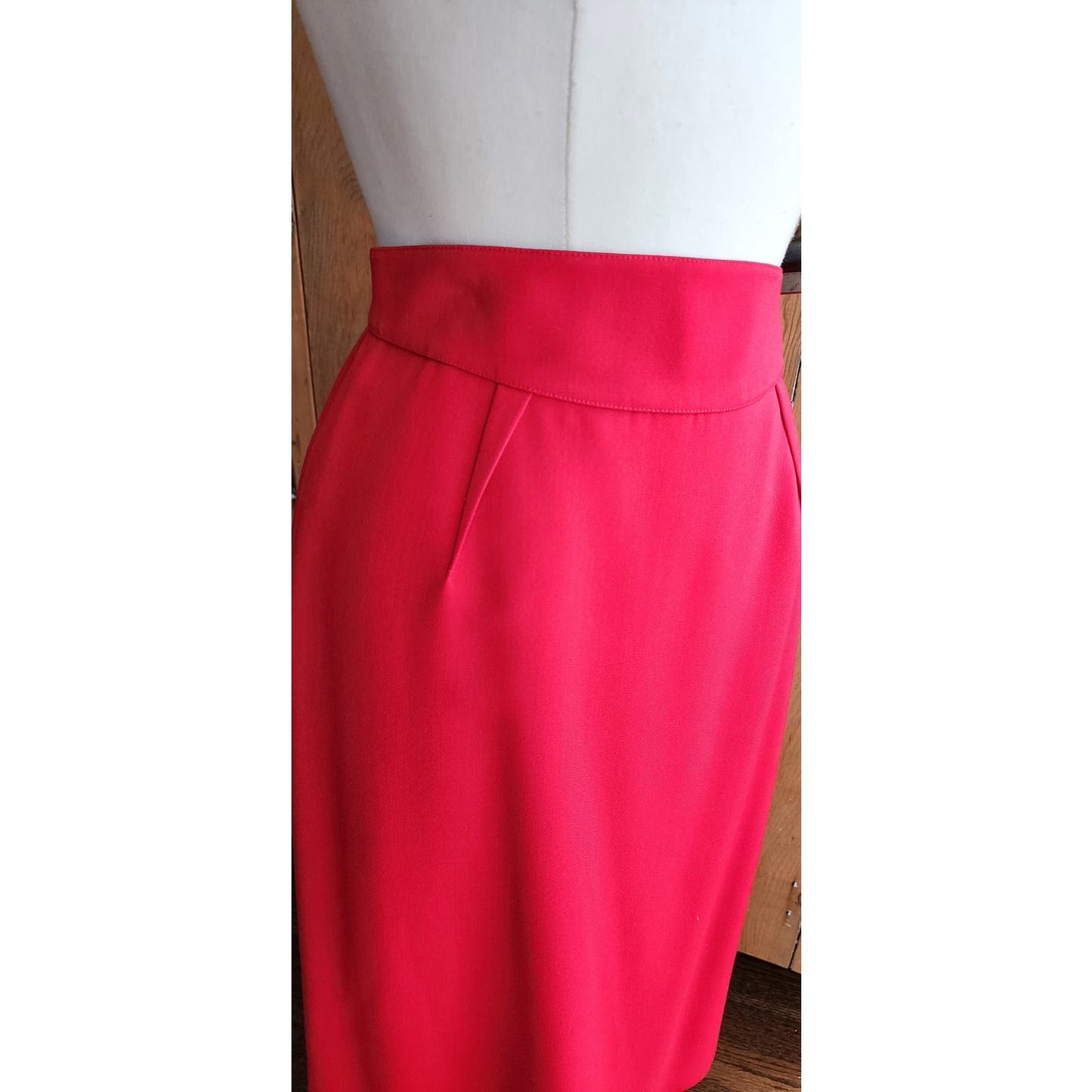 Vintage 90s Thierry Mugler Skirt Red Wool