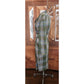Vintage 1980s Thierry Mugler Dress Plaid Linen w/ Fringe Wrap Style Midi
