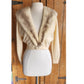 Vintage 50s Cream Cashmere Cardigan Blonde Mink Collar