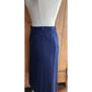 Vintage 40s Skirt Navy Blue Wool Side Pleats