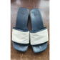 COACH Mules Canvas & Wood Block Heel Slides Sandals 7