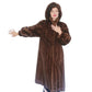 Vintage 1980s Sable Fur Coat Long Ankle Length Hoode