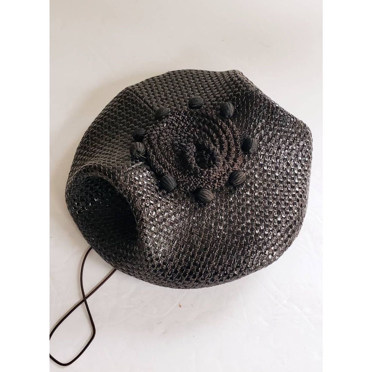 Vintage 1950s Miniature Hat Sculpted Avant Garde Mod Beanie Modernist Straw Junia Carson Pirie Scott Chicago