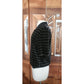 Vintage 1990s Sonia Rykie Velourl Top Black Gray Striped Short Sleeve Knit Polo Shirt