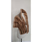 Vintage 1950s Brown Mink Fur Wrap Shrug Stole Evening Jacket