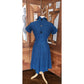 Vintage 50s Glenbury for Huntington Blue Striped Fit & Flare Day Dress