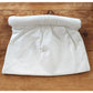 Vintage 80s Slouched Clutch White Leather