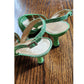 Vintage Stuart Weitzman Green Slingbacks Faux Snake Size 5W