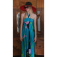 Vintage 1980s Kokin Hat Wide Brim Sun Straw Fuchsia Red Black Summer Oversized