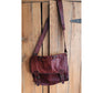 Vintage Brown Leather Messenger Bag Satchel
