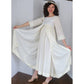 Vintage 70s Peignoir Cream Lace Robe & Long Slip Dress Iris Lingerie
