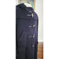 Vintage 1990s Mens Duffle Coat Lands End Navy Blue Wool Hooded w/Toggle Closure