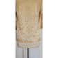 Vintage 60s Beaded Sequined Top Cream Wool Long Sleeved Regalia Imports Hong Kong
