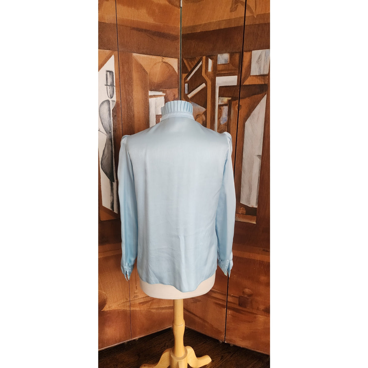 Vintage 70s St John Santana Knit Suit Baby Blue w/Blouse RARE