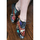 Vintage 90s Lace Up Shoes w/Graphicl Patchwork Music Notes Guitar Hearts Stars Lips Abstrax