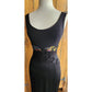 Vintage 90s Nicole Miller Evening Dress Black w/Chinese Embroidery