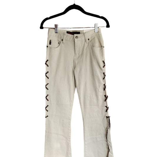 Vintage Y2K Mudd Pants Bellbottom Jeans Leopard Lace Animal Print Flares NOS (Copy)