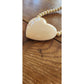 Vintage 80s Heart Pendant Necklace Cream Lucite
