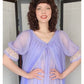 Vintage 60s Peignoir Purple Nylon Slip Dress + Robe Jenelle