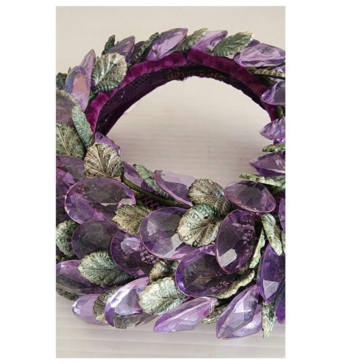 Vintage 60s Bes-Ben Hat Purple Crystal Circlet