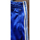 Vintage 1970s ADIDAS Track Suit Blue w/White Stripe Jacket + Pants / Medium