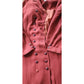 Vintage 90s Chloe Dress Burgundy Red Wool Crepe Button Down Front S